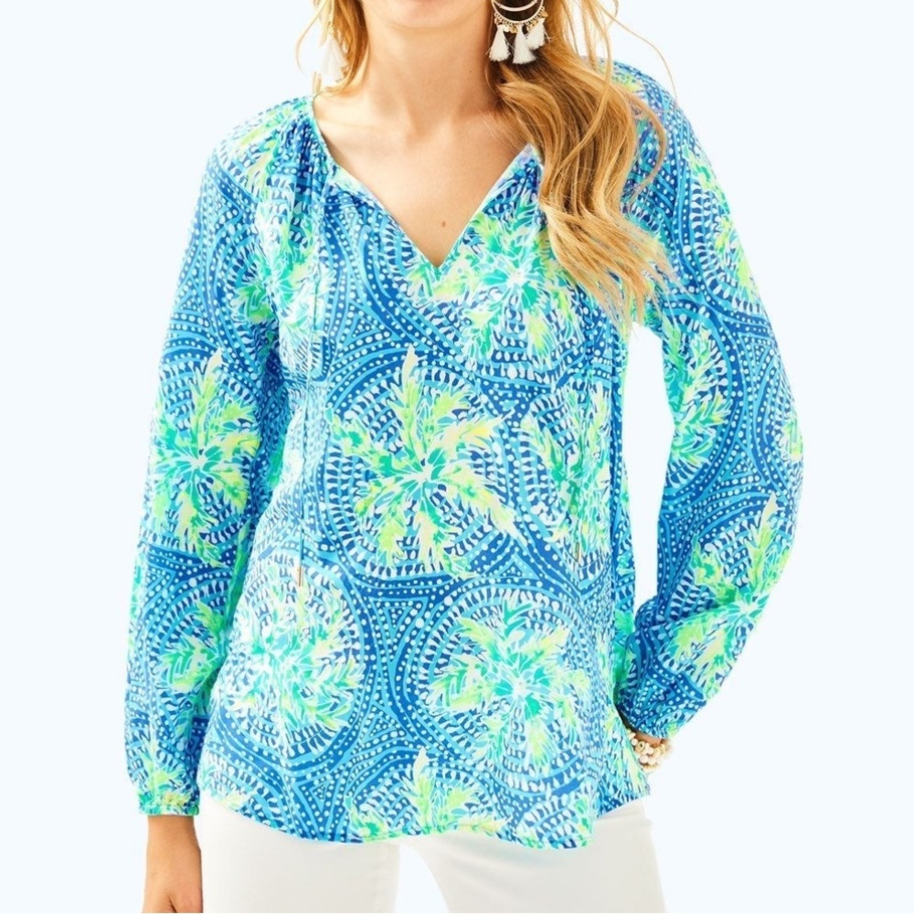 Lilly Pulitzer Willa Top Tropic Like Its Hot  Size XL